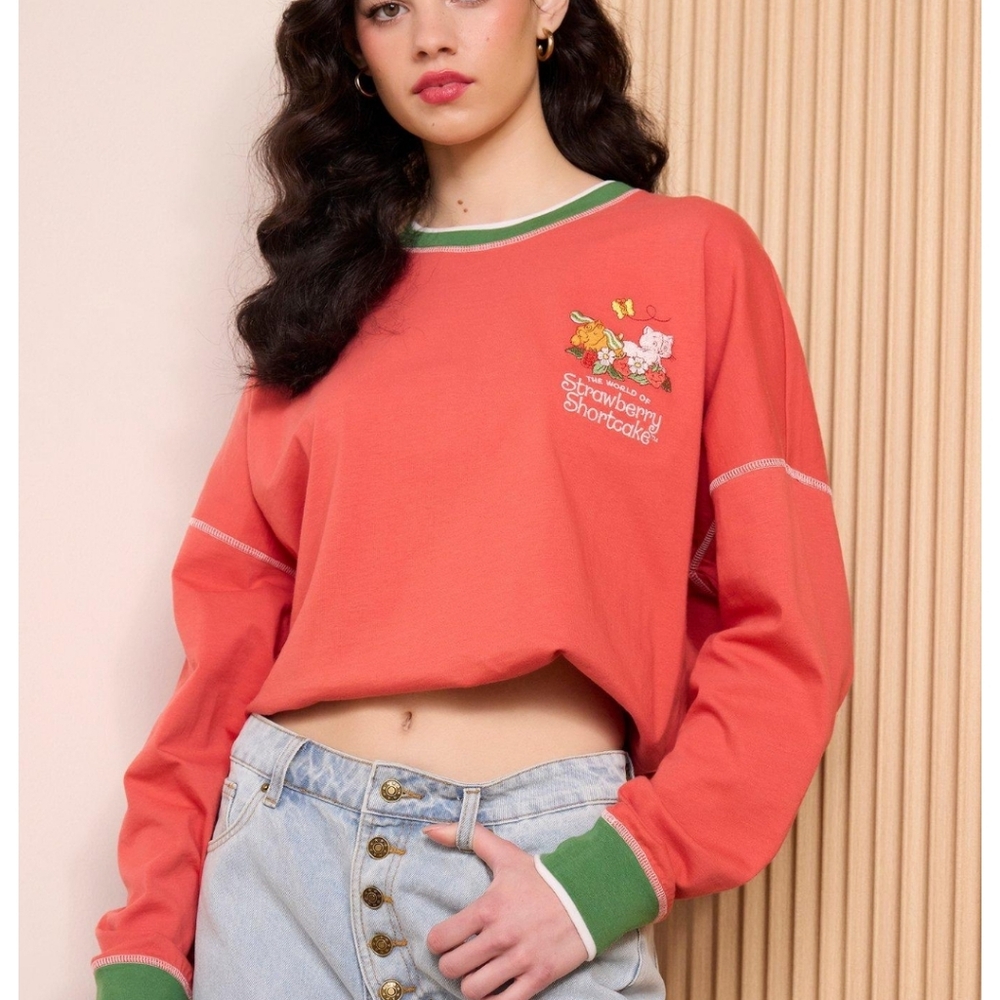 Strawberry Shortcake Women's Red Long Sleeve Tee - Picture 5 of 5